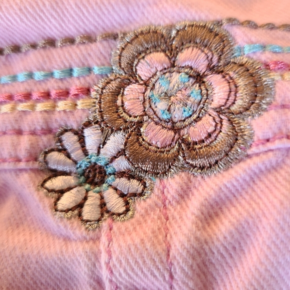 Light pink denim embroidered jacket - Picture 5 of 5